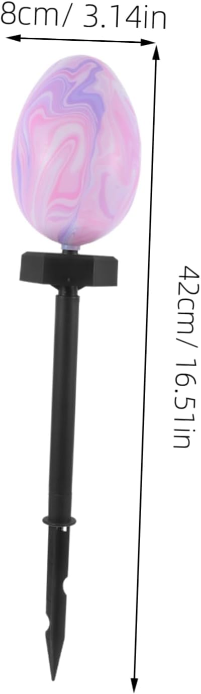 Toyvian Solar Easter Stake Lights Led Garden Decor for Outdoor Patios Yards and Pathways Design for Festive Decoration