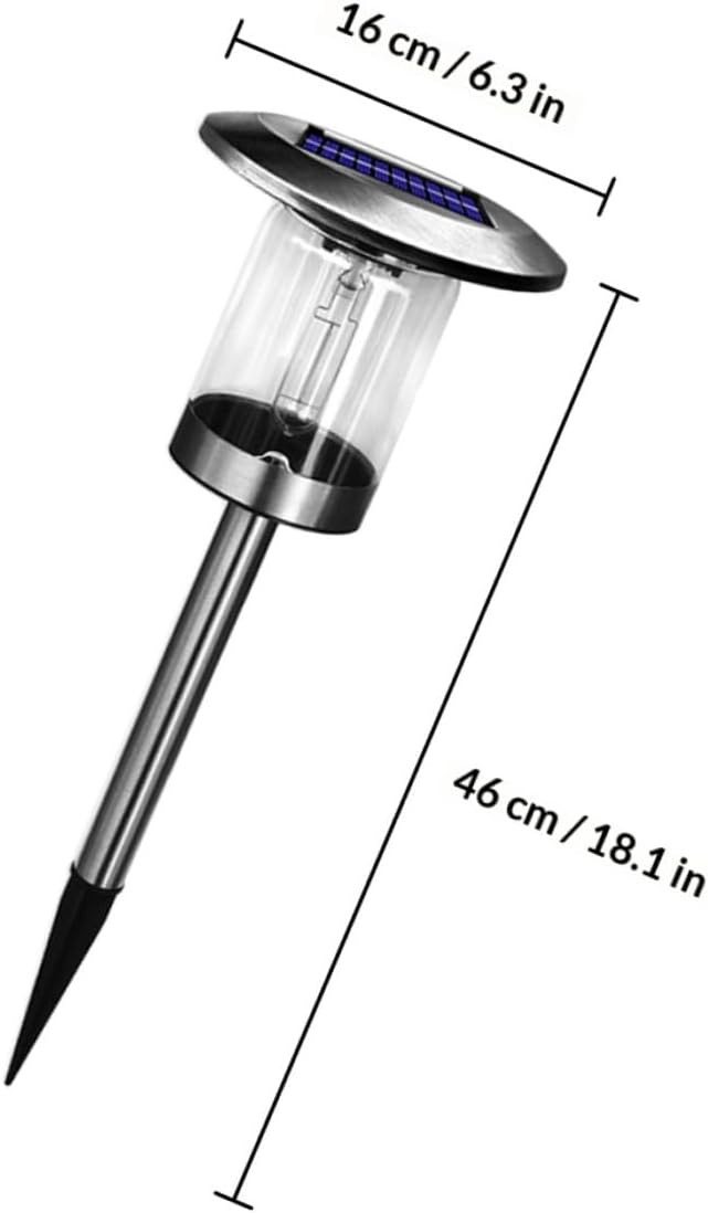 Solar Stainless Steel Outdoor Post Lights Tungsten Filament Solar Path Lights for Garden Yard for Patio and Walkway Lighting
