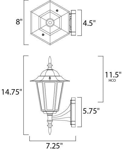 Maxim Cast-1 Light Outdoor Wall Lantern in Early American Style-8 Inches Wide by 17 inches high-White Finish | Lumora