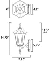 Maxim Cast-1 Light Outdoor Wall Lantern in Early American Style-8 Inches Wide by 17 inches high-White Finish | Lumora