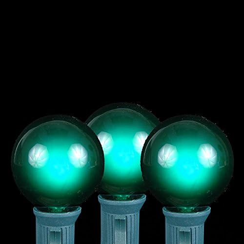 100 Foot G40 Outdoor Patio String Lights with 125 Green Globe Bulbs – Indoor Outdoor String Lights – Market Bistro | Lumora