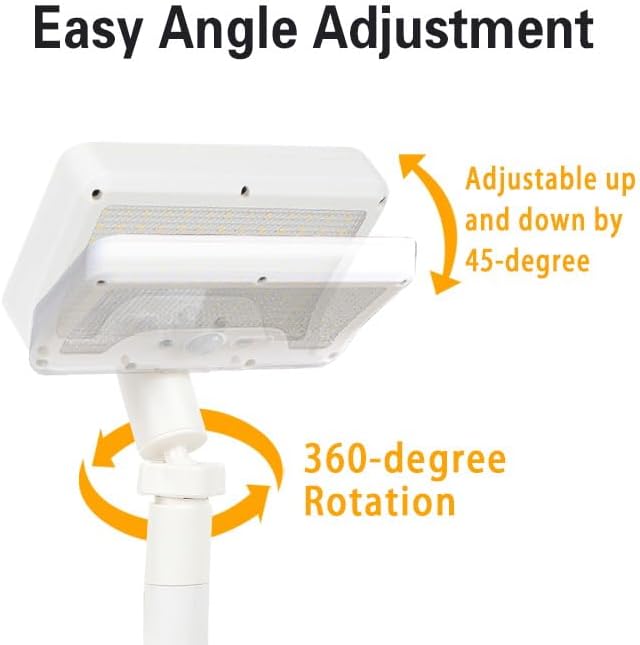 Solar Light for Outdoor Stairs & Deck, 92 LED Motion Sensor, IP65 Waterproof, Clip & Stand Dual Use, Auto On/Off with Light Sensing, Ideal for Fence, Camping, Garden Lighting (1-Pack)