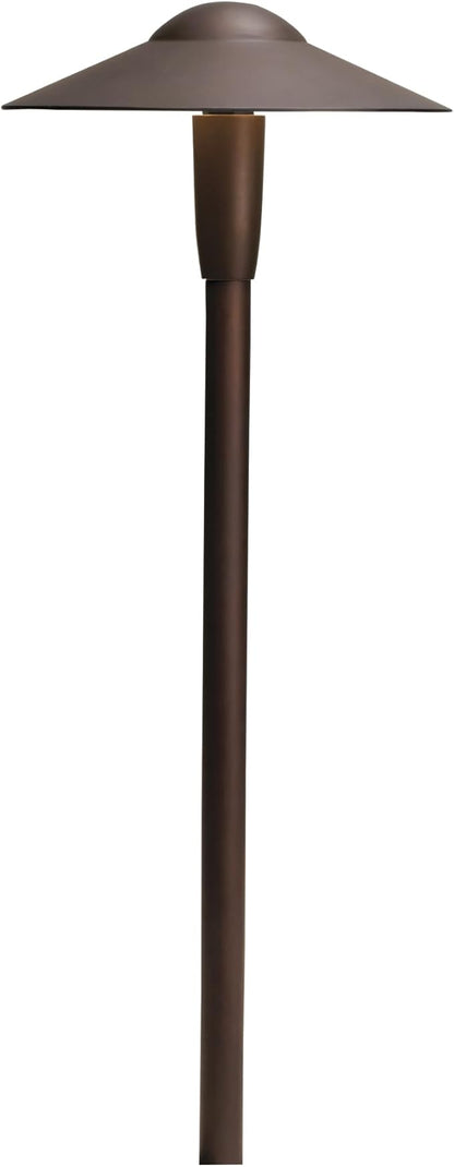 Kichler 22" Outdoor Landscape Light in Textured Architectural Bronze, 12V LED Path Light, 2700K, (22" H x 8.25" W), 15810AZT27R