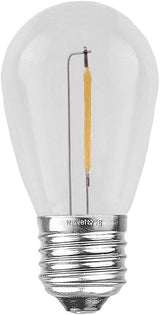 Novelty Lights Outdoor String Light Replacement Bulbs, 25 Pack S14 LED Edison Shatterproof Plastic, E26 Base | Lumora