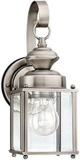 Generation Lighting 8456-965 Jamestowne Outdoor Wall Lantern Outside Fixture, One - Light, Antique Brushed Nickel | Lumora