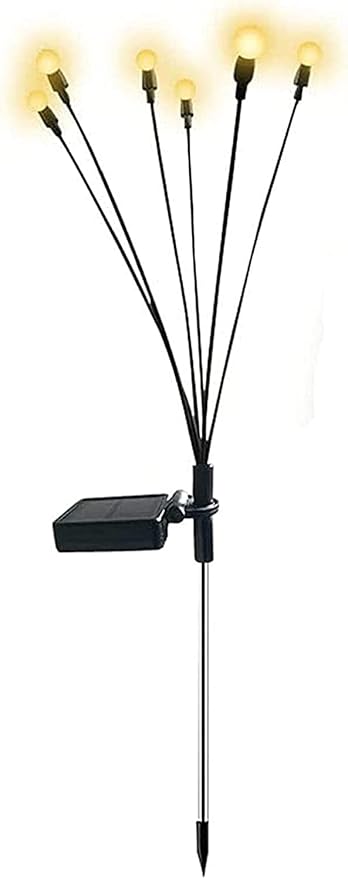 Solar Garden Lights Solar LED String Lights Firefly Solar Lights Outdoor Waterproof Firefly Solar Pathway Lights, Solar Stake Lights Outdoor Garden Decoration Garland Lights Camping Lights Solar Light