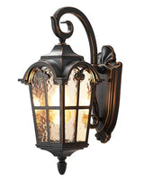 DEWENWILS 17.7" Outdoor Wall Lights, Black Roman Waterproof Porch Lantern
