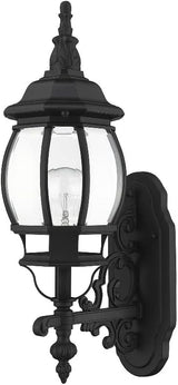 Livex Lighting 7520-13 Frontenac Traditional 1-Light Outdoor Wall Lantern with Clear Beveled Glass Shades, 21" x 7" | Lumora