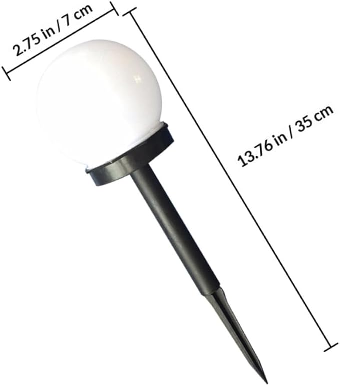 4pcs Solar Sphere Lights Outdoor – Warm Glow Solar Pathway Lighting with White Crackle Globe Design, Weatherproof Garden LED Lawn Lamps for Yard Decor