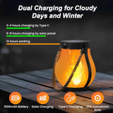 Hompavo Gen2 Solar Lanterns Outdoor Waterproof with Ultra-Real Flame