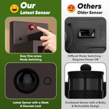 BesLowe 2-Pack 13” Upgraded Motion Sensor Outdoor Wall Lights, Brown