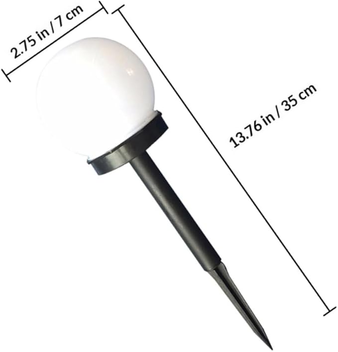 Gadpiparty 4pcs Solar Bubble Ball Path Lights Warm -efficient Outdoor Garden Lawn Stakes