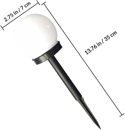 Gadpiparty 4pcs Solar Bubble Ball Path Lights Warm -efficient Outdoor Garden Lawn Stakes