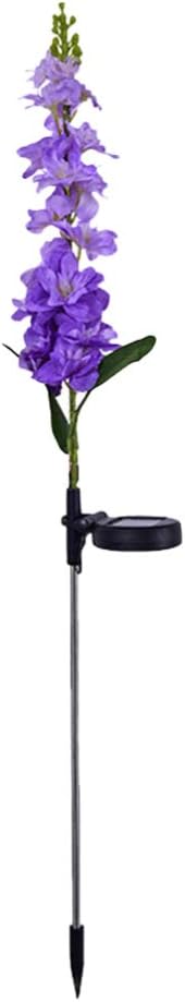 Uonlytech Solar Post Lights Violet Garden Stake Lights 5 Heads Colorful Decorative Yard Path Landscape Lighting for Patio Yard Pathway Purple