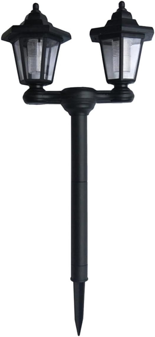 Solar Dual-Head Hexagonal Lawn Ground Plug Light Waterproof Solar Garden Path Light for Outdoor Landscape for Patio and Yard Decor