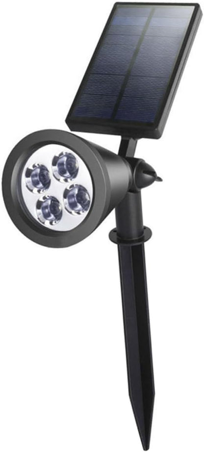 NUOBESTY Solar Path Lights and Solar Garden Spotlights 4-led Color-Changing Outdoor Lawn and Wall Mounted for Yard and Landscape Lighting