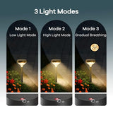 Linkind Solar Lights Outdoor 2 Pack, Solar Pathway Lights Warm White