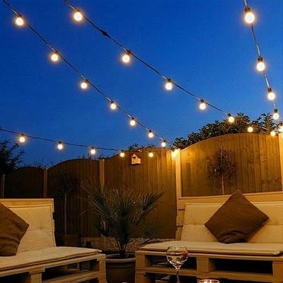100FT Outdoor Patio Black String Lights with 52 Shatterproof G40 LED Clear Globe Bulbs for Indoor/Outdoor, 2-Pack | Lumora