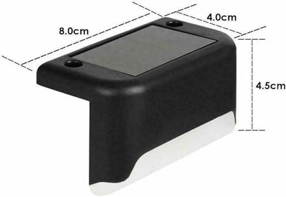anso 4pcs LED Solar Deck Lights Waterproof Outdoor Gardens Pathway Lamps Fences Ladder Light (4pcs Brown)