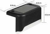 anso 4pcs LED Solar Deck Lights Waterproof Outdoor Gardens Pathway Lamps Fences Ladder Light (4pcs Black) | Lumora