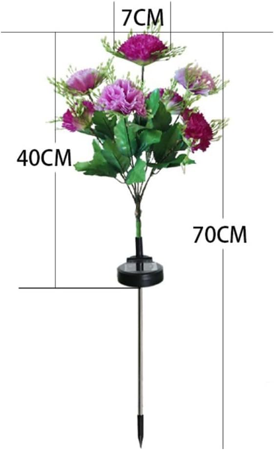 2 Pack Solar Garden Lights IP65 Waterproof LED Stakes 70cm Outdoor Decorative Lighting for Patio Path Lawn Balcony Fence(Purple)