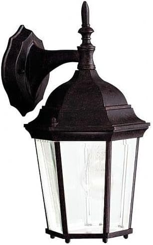 Kichler Madison 14.75" 1 Light Outdoor Wall Light with Clear Beveled Glass in Tannery Bronze