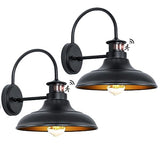 12" Motion Sensor Outdoor Gooseneck Barn Lights, Farmhouse Porch Lights