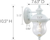 Design House 503839 Highland Traditional 1-Light Outdoor/Indoor Wall Light with Clear Seedy Glass for Porch | Lumora