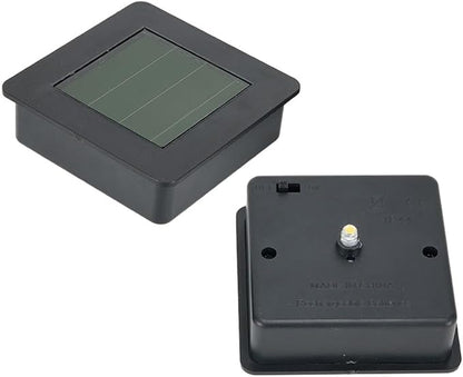 DIY Solar Light Top Panel, LED Rechargeable Square Panel Lampshade Path Lights with Switch, Solar Lanterns Replacement(2Pcs)