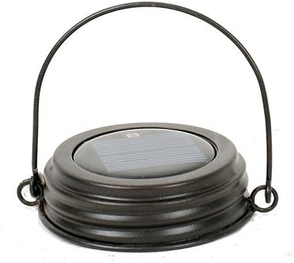 1 X Hanging Solar Lid Light (Rustic Brown) - Outdoor Path Light | Lumora