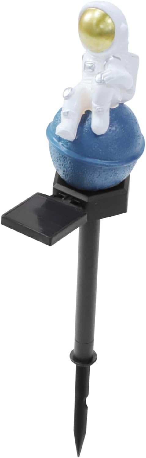 Milisten Outdoor Solar Pathway Light Astronaut Design Decorative Lamp for Garden Easy Installation Long Lifespan for Landscape Patio Lighting