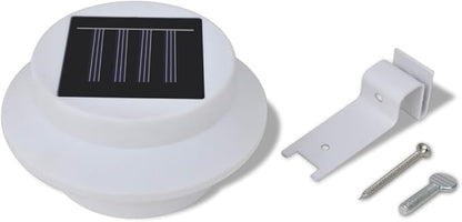 Solar Path Lights Outdoor Set of 6, White Durable Plastic, 16.7-inch, Waterproof, Automatic LED Garden Walkway Lighting for Yard