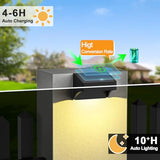 ZCXLIGHT 4 Pack Solar Fence Lights ，10 Fixed Colors ＆ RGB Color Changing