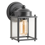 MICSIU 4.25" Wide Small Outdoor Porch Light, Black Farmhouse Wall Lantern