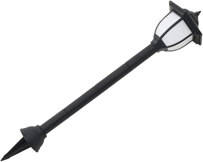 Black Polypropylene Solar Pathway Lights, 3-Pack Outdoor Garden Lamps, Weather Resistant LED Landscape Lighting, Automatic Dusk-to-Dawn Operation, for Patio Yard Driveway