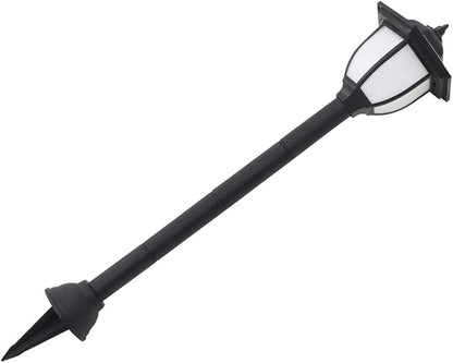 Black Polypropylene Solar Pathway Lights, 3-Pack Outdoor Garden Lamps, Weather Resistant LED Landscape Lighting, Automatic Dusk-to-Dawn Operation, for Patio Yard Driveway