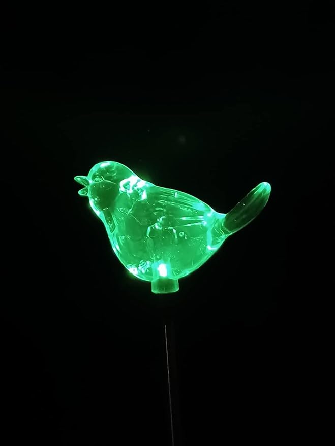Starry Illuminate 3 PCS Solar Color Changing Style Garden Stake Light Pathway Stake Light (Bird)