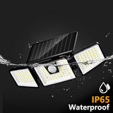 INCX Solar Lights Outdoor, 3000LM Motion Sensor Outdoor Lights, 2PCS, Black