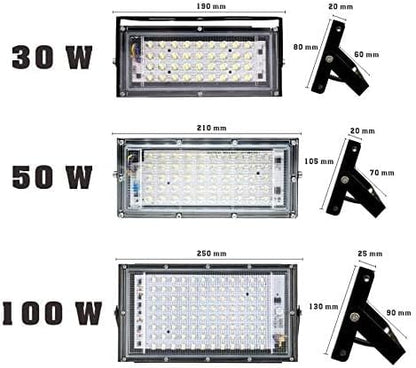 HOOK 100W Led Flood Light AC 220V 230V 240V Outdoor Floodlight Spotlight IP65 Waterproof LED Street Lamp Landscape Lighting (Cool White)