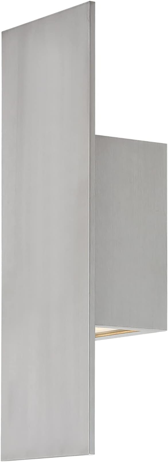 WAC Lighting dweLED, Icon 14in LED Indoor and Outdoor Wall Light 3000K in Brushed Aluminum
