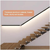 LED Stair Light with Sensor - Wall-Mounted Aluminum Alloy Railings for Indoor/Outdoor Stairs & Decks (Black, 100cm) | Lumora