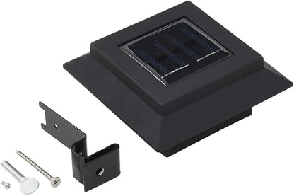 6-Pack Black Solar Pathway Lights, 4.7-inch Square Plastic Garden Solar Lights for Outdoor Yard, Waterproof Path Lighting, Cool White