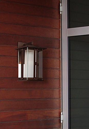 Franklin Iron Works Fallbrook Rustic Farmhouse Mission Outdoor Wall Light Fixture Bronze 13" Clear Frosted Glass Shades for Exterior Barn Deck House Porch Yard Patio Outside Garage Front Door