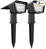 Outdoor Solar Pathway Lights SpotLights Waterproof Dusk to Dawn for Landscape Garden Wall Yard Driveway Garage (Set | Lumora