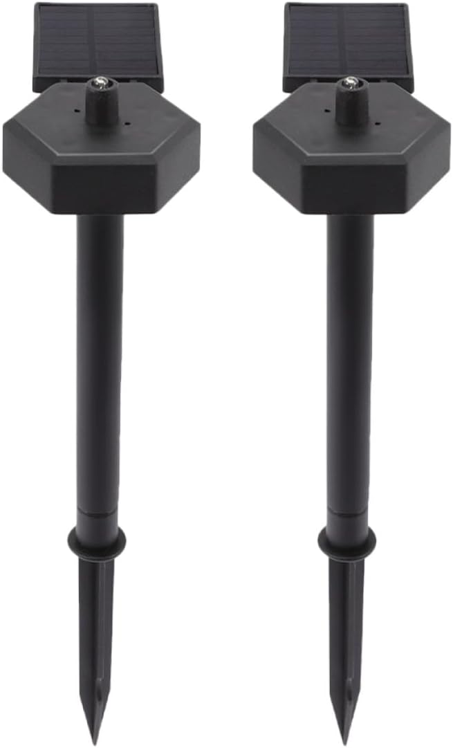 SUPVOX 2pcs Outdoor Solar Garden Stake LED Lights Waterproof Solar-Powered Lawn Pathway Lamps for Patio Yard Landscape Decoration