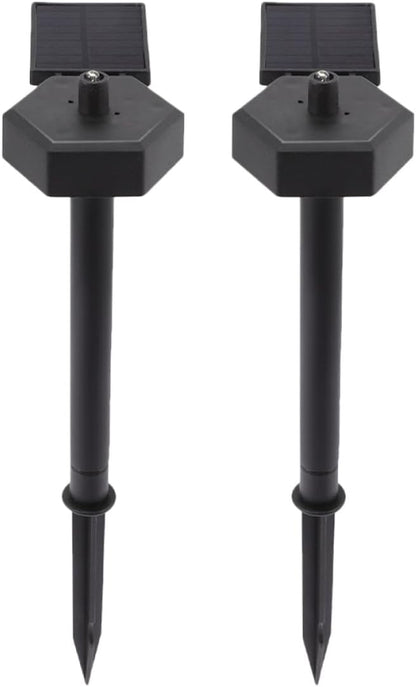 SUPVOX 2pcs Outdoor Solar Garden Stake LED Lights Waterproof Solar-Powered Lawn Pathway Lamps for Patio Yard Landscape Decoration