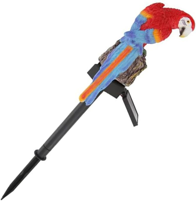 Uonlytech Solar Parrot Garden Light LED Solar Powered Outdoor Yard Lamp Decorative Landscape Light Pathway Patio Driveway