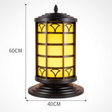 LaseVe Lights Outdoor Vintage Light Luxury Yellow Acrylic Column Lights Outdoor Waterproof Metal Iron Post Lights | Lumora