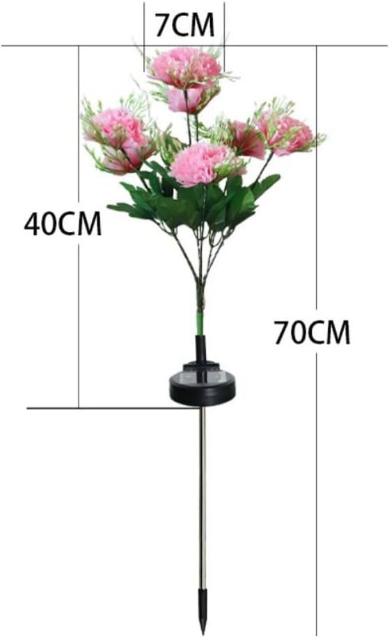 2 Pack Solar Garden Lights IP65 Waterproof LED Stakes 70cm Outdoor Decorative Lighting for Patio Path Lawn Balcony Fence(Pink)
