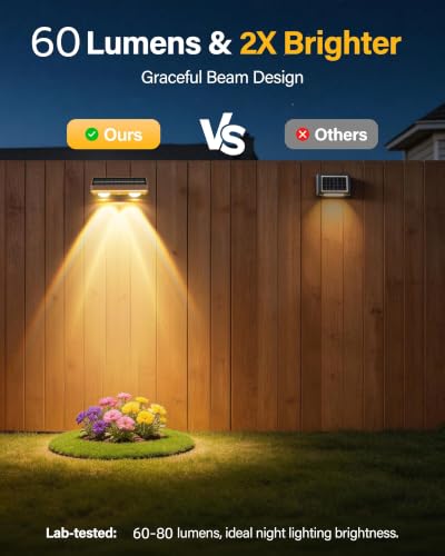 Solar Fence Lights Outdoor, 16 Pack Fence Lights Solar Powered